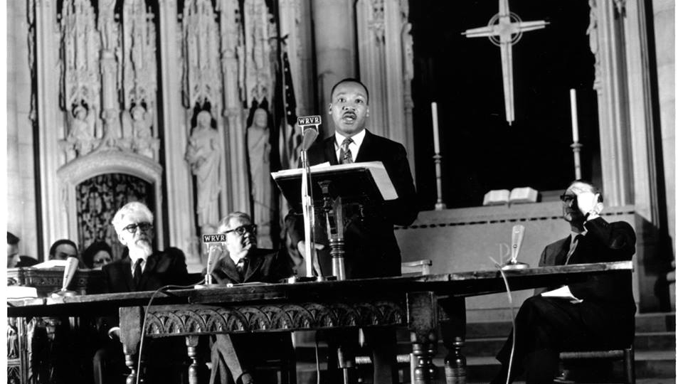 Martin Luther King Jr delivering "Beyond Vietnam: A Time to Break Silence" at Riverside Church, 1967